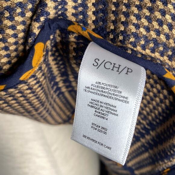 Cabi Flounce Tartan Plaid Jacket in Brown small houndstooth fall peplum 3902 - Picture 4 of 10